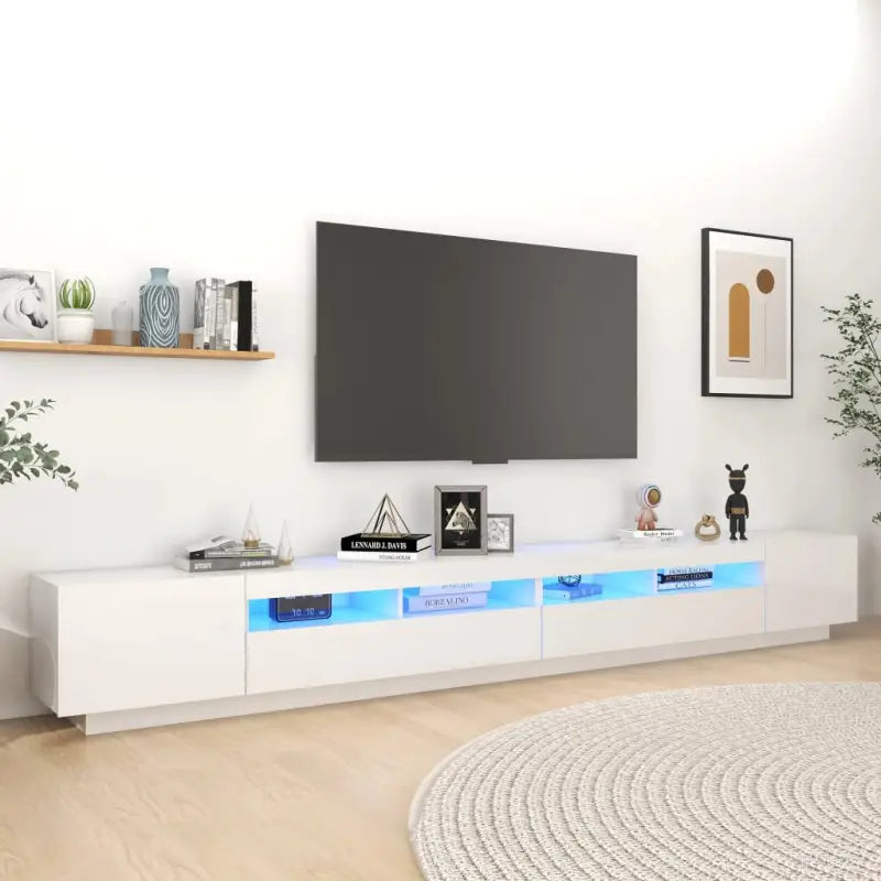 Tv-meubel met rgb led-verlichting en stevig praktisch ontwerp - Hoogglans wit / 1 - Tv-meubels