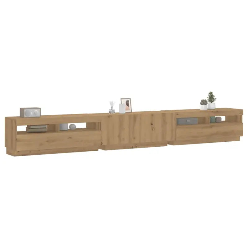 Tv-meubel met rgb led-verlichting en stevig praktisch ontwerp - artisanaal eikenkleurig / 1 - Tv-meubels