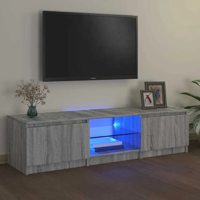 Tv-meubel met rgb led-verlichting en stevig praktisch ontwerp - Grijs sonoma / 140 x 40 x 36 cm / 1 - Tv-meubels
