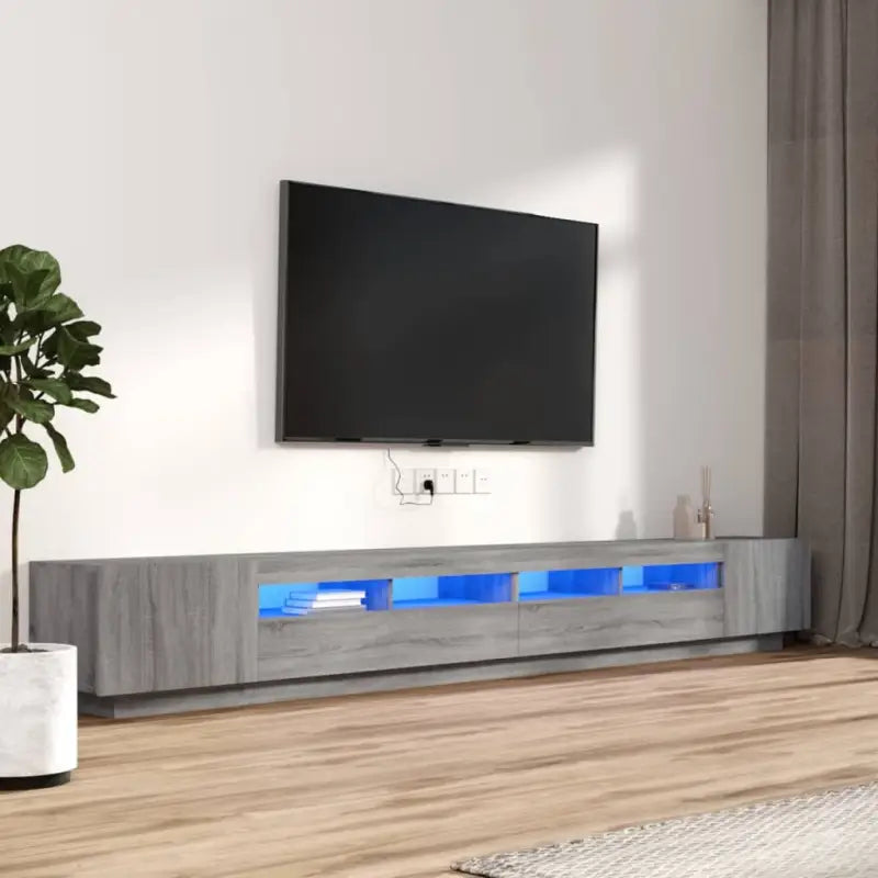 Tv-meubel met rgb led-verlichting en stevig praktisch ontwerp - Grijs sonoma / 1 - Tv-meubels