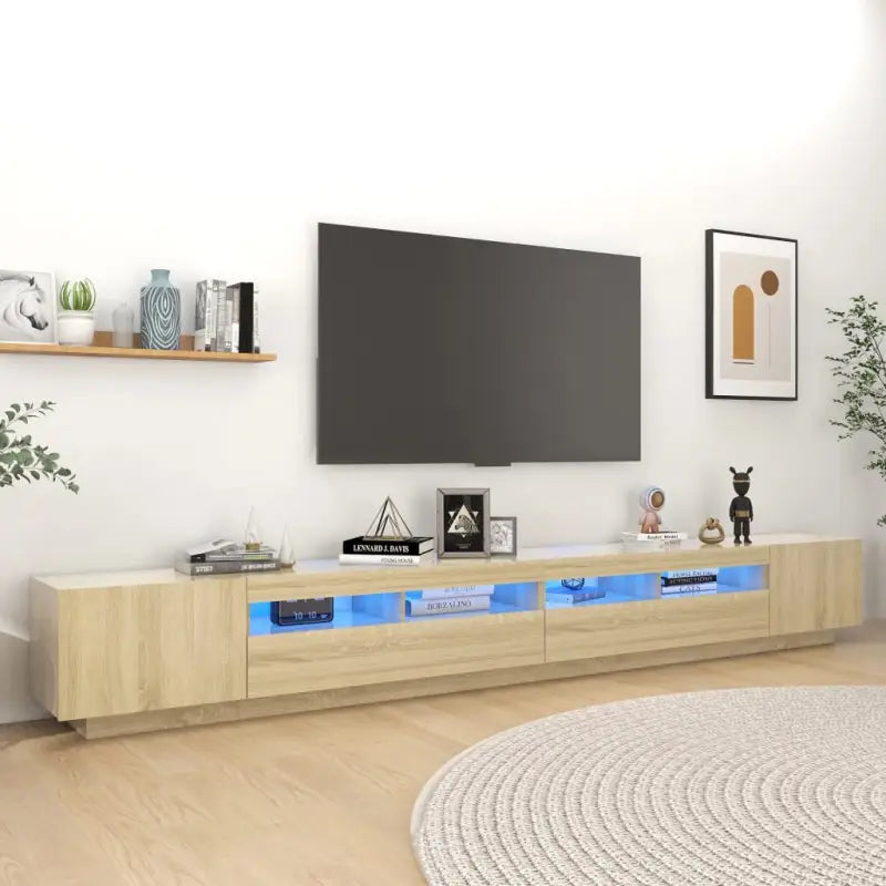 Tv-meubel met rgb led-verlichting en stevig praktisch ontwerp - Sonoma eiken / 1 - Tv-meubels