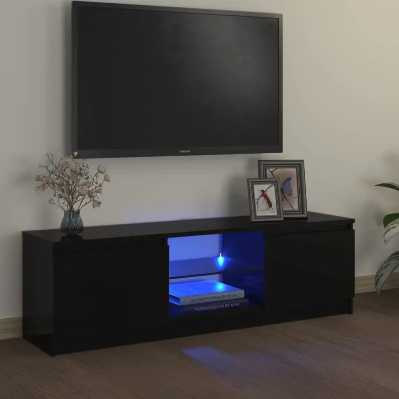 Tv-meubel met rgb led-verlichting en stevig praktisch ontwerp - Zwart / 120 x 30 x 36 cm / 1 - Tv-meubels