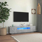 Tv-meubel met RGB LED-verlichting en trendy duurzaam ontwerp - Betongrijs / 1 - Tv-meubels