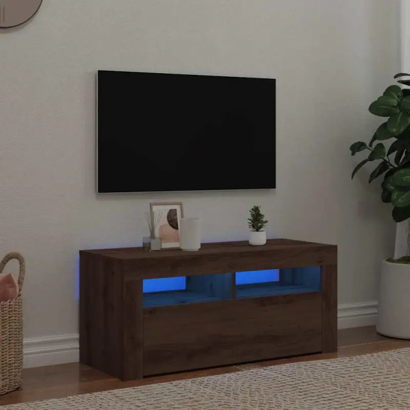 Tv-meubel met rgb led-verlichting en trendy duurzaam ontwerp - artisanaal eikenkleurig / 1 - Tv-meubels