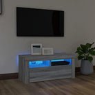 Tv-meubel met rgb led-verlichting en trendy duurzaam ontwerp - Grijs sonoma / 1 - Tv-meubels