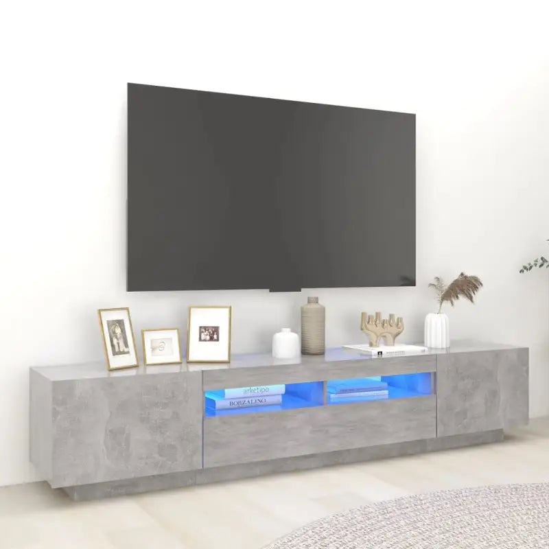 Tv-meubel met RGB LED-verlichting en trendy ontwerp voor elk interieur - Betongrijs / 1 - Tv-meubels