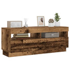 Tv-meubel met RGB LED-verlichting en trendy praktisch ontwerp - Oud hout / 1 / 100 cm - Tv-meubels