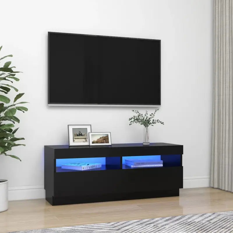 Tv-meubel met RGB LED-verlichting en trendy praktisch ontwerp - Zwart / 1 / 100 cm - Tv-meubels