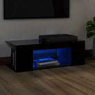 Tv-meubel met rgb led-verlichting en trendy praktisch ontwerp - Zwart / 1 - Tv-meubels