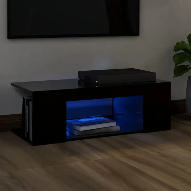 Tv-meubel met rgb led-verlichting en trendy praktisch ontwerp - Zwart / 1 - Tv-meubels