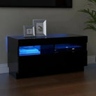 Tv-meubel met RGB LED-verlichting en trendy praktisch ontwerp - Zwart / 1 / 80 cm - Tv-meubels
