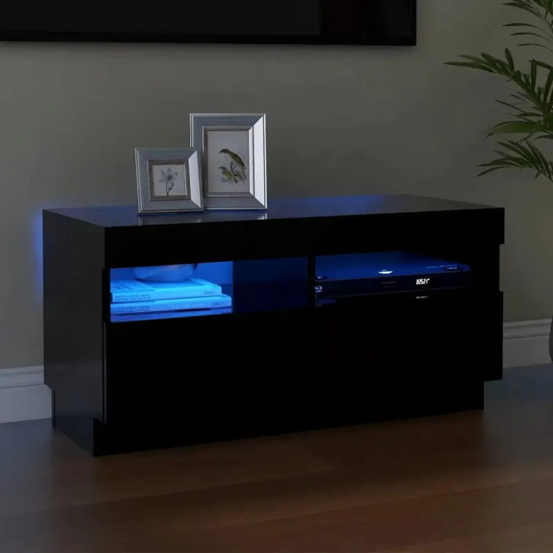 Tv-meubel met RGB LED-verlichting en trendy praktisch ontwerp - Zwart / 1 / 80 cm - Tv-meubels