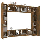 Tv-meubel set van bewerkt hout met trendy en stevig design - Tv-meubels