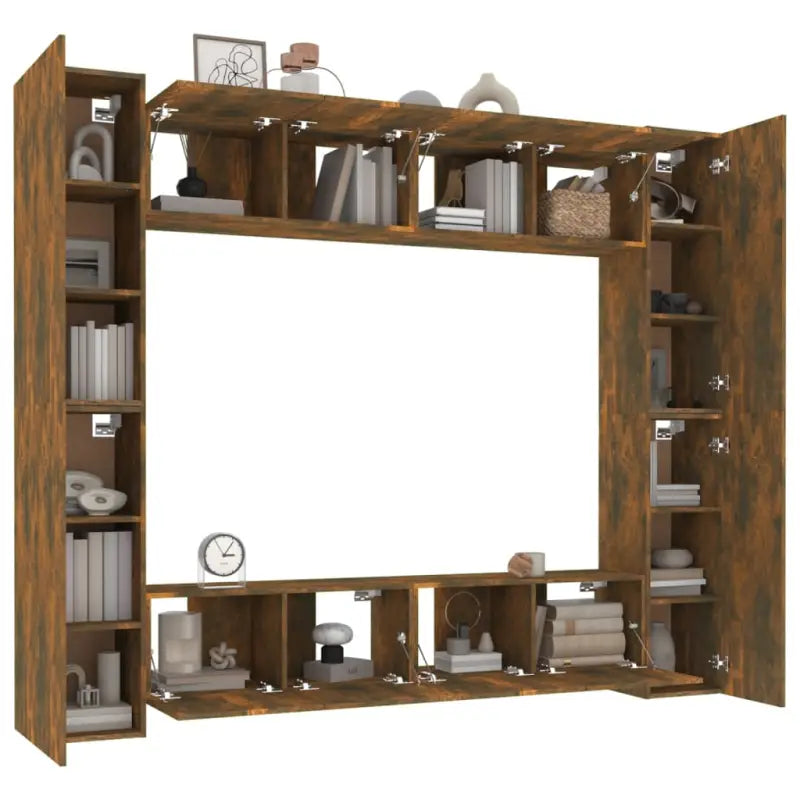Tv-meubel set van bewerkt hout met trendy en stevig design - Tv-meubels