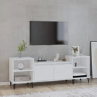 Tv-meubel van bewerkt hout in grijs sonoma met stevig en stijlvol design - Hoogglans wit / 1 - Tv-meubels