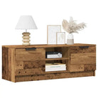 Tv-meubel van bewerkt hout in grijs sonoma met strak design - Oud hout / 1 - Tv-meubels