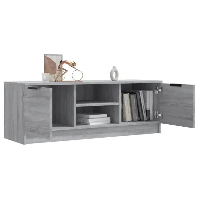 Tv-meubel van bewerkt hout in grijs sonoma met strak design - Tv-meubels