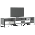 Tv-meubel van bewerkt hout in grijs sonoma met veel opbergruimte - Grijs sonoma / 1 / 180 cm - Tv-meubels