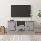 Tv-meubel van bewerkt hout in hoogglans wit met trendy design - Grijs sonoma / 1 - Tv-meubels