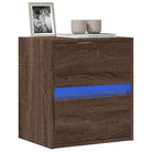 Tv-meubel van bewerkt hout in Sonoma Eiken voor duurzame opbergruimte - bruin eikenkleur / 1 / 41 cm - Tv-meubels