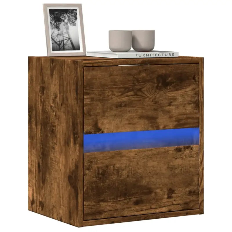 Tv-meubel van bewerkt hout in Sonoma Eiken voor duurzame opbergruimte - Gerookt eiken / 1 / 41 cm - Tv-meubels