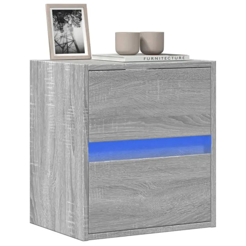 Tv-meubel van bewerkt hout in Sonoma Eiken voor duurzame opbergruimte - Grijs sonoma / 1 / 41 cm - Tv-meubels