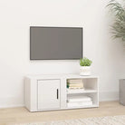 Tv-meubel van bewerkt hout met eigentijds en stevig design - Hoogglans wit / 1 - Tv-meubels