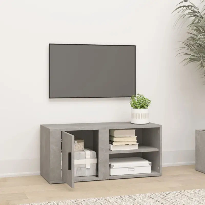 Tv-meubel van bewerkt hout met eigentijds en stevig design - Tv-meubels