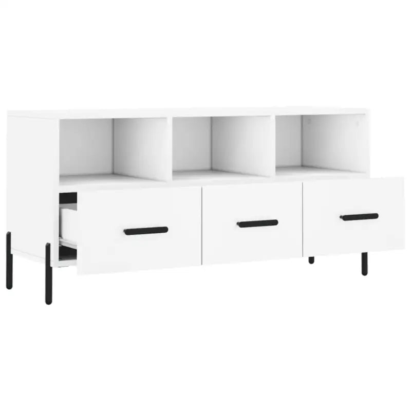 Tv-meubel van bewerkt hout met ijzeren poten en praktisch design - Tv-meubels