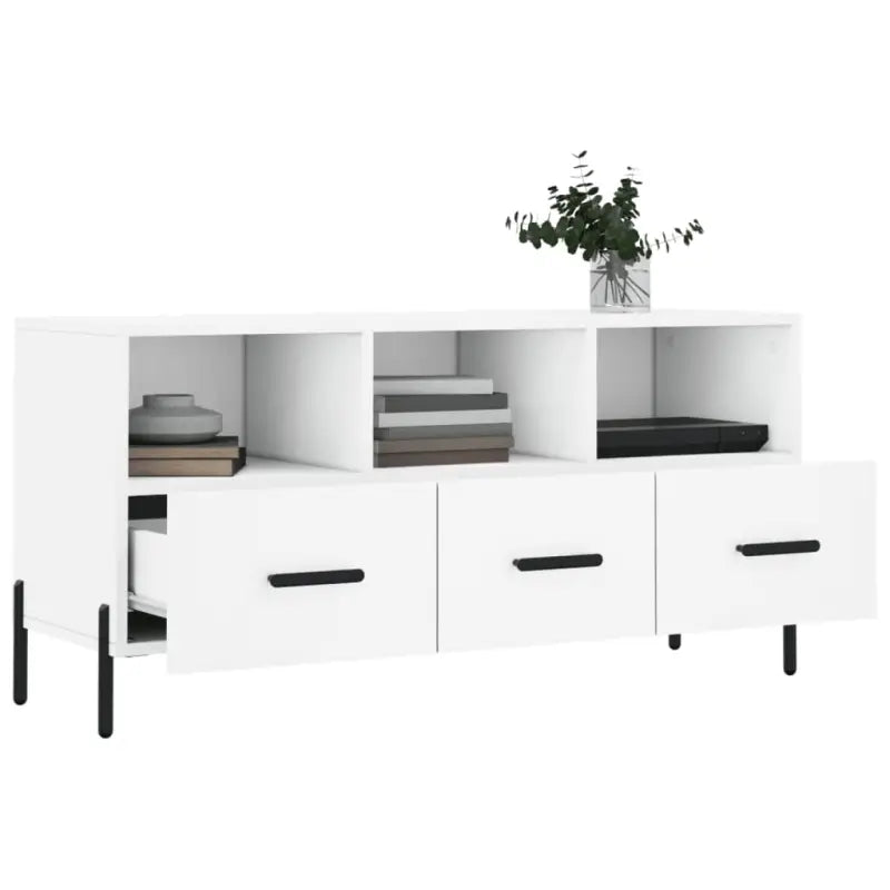 Tv-meubel van bewerkt hout met ijzeren poten en praktisch design - Tv-meubels