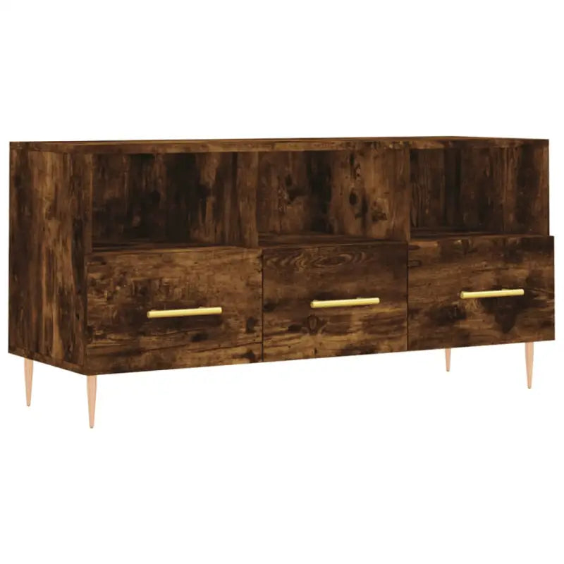 Tv-meubel van bewerkt hout met ijzeren poten en trendy design - Tv-meubels
