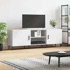 Tv-meubel van bewerkt hout met ijzeren poten voor een moderne uitstraling - Wit / 1 - Tv-meubels