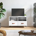 Tv meubel van bewerkt hout met ijzeren poten voor een trendy uitstraling - Wit / 1 - Tv-meubels