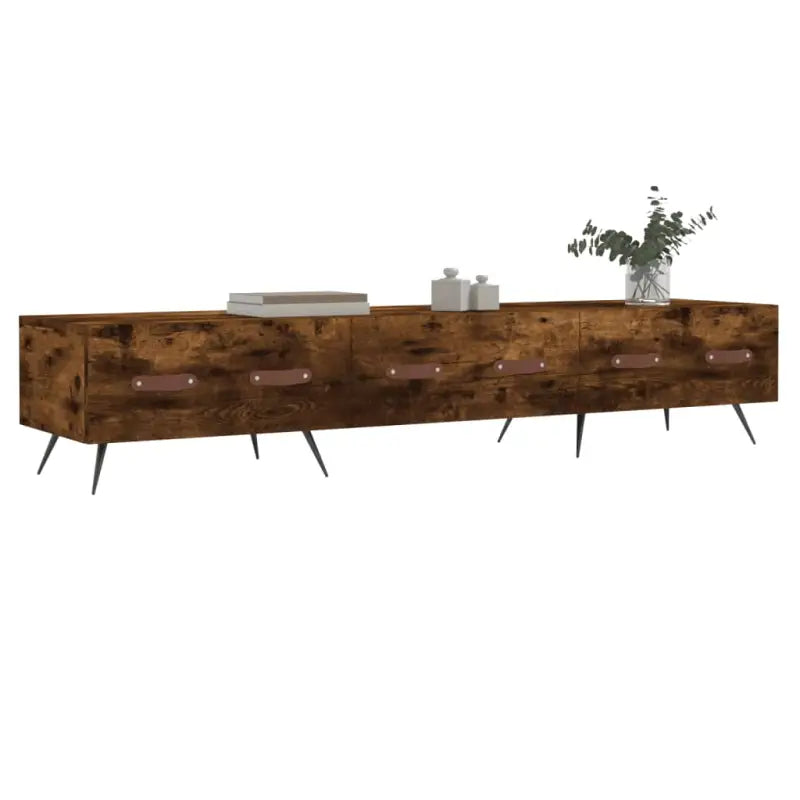 Tv-meubel van bewerkt hout met ijzeren poten voor een trendy uitstraling - Tv-meubels