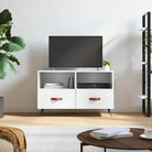 Tv meubel van bewerkt hout met ijzeren poten voor een trendy uitstraling - Hoogglans wit / 1 - Tv-meubels