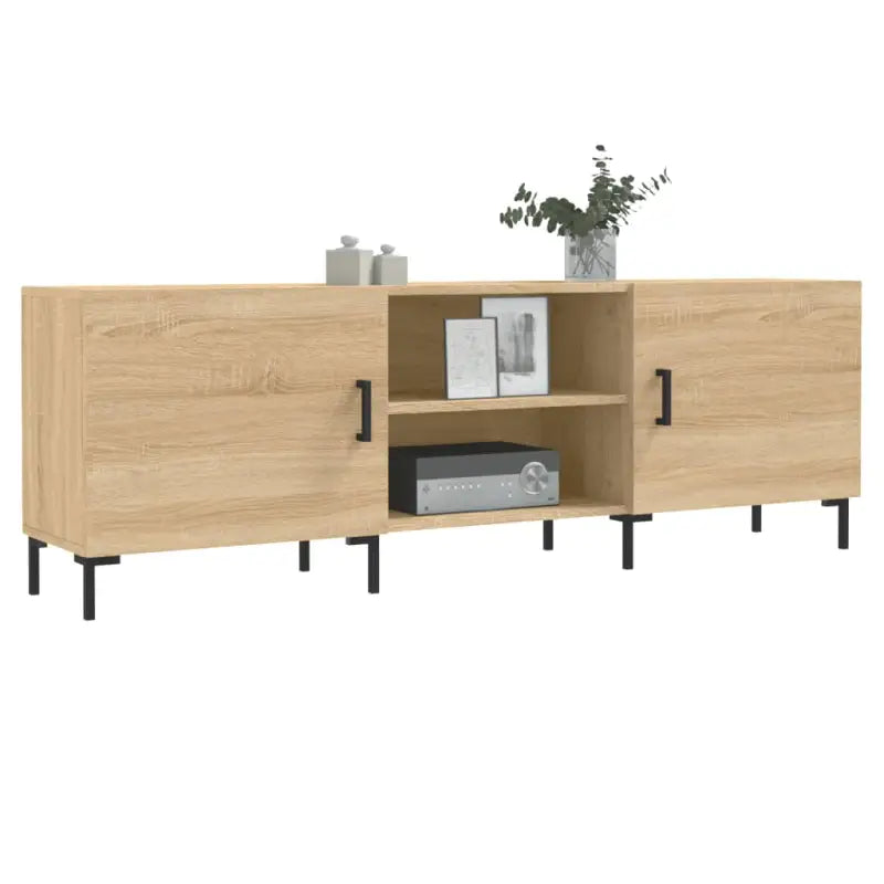 Tv-meubel van bewerkt hout met ijzeren poten voor een trendy uitstraling - Tv-meubels