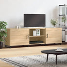 Tv-meubel van bewerkt hout met ijzeren poten voor een trendy kamer - Sonoma eiken / 1 - Tv-meubels