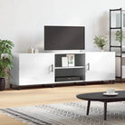 Tv-meubel van bewerkt hout met ijzeren poten voor een trendy kamer - Hoogglans wit / 1 - Tv-meubels