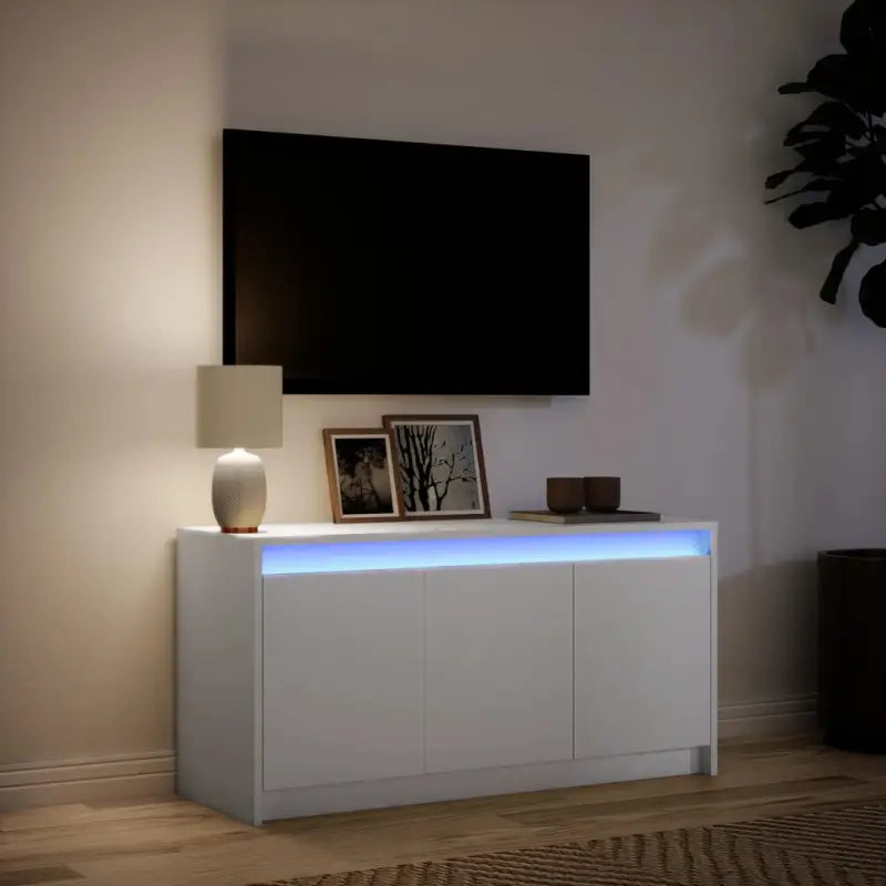 Tv-meubel van bewerkt hout met LED-verlichting en stabiel ontwerp - Tv-meubels