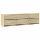 Tv-meubel van bewerkt hout met LED-verlichting en stevig ontwerp - Tv-meubels
