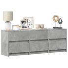Tv-meubel van bewerkt hout met LED-verlichting en stevig ontwerp - Betongrijs / 1 / 140 cm - Tv-meubels
