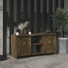 Tv-meubel van bewerkt hout met minimalistisch ontwerp en opbergruimte - Gerookt eiken / 1 - Tv-meubels