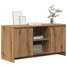 Tv-meubel van bewerkt hout met minimalistisch ontwerp en opbergruimte - artisanaal eikenkleurig / 1 - Tv-meubels