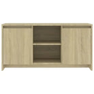 Tv-meubel van bewerkt hout met minimalistisch ontwerp en opbergruimte - Tv-meubels