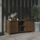 Tv-meubel van bewerkt hout met minimalistisch ontwerp en opbergruimte - bruin eikenkleur / 1 - Tv-meubels