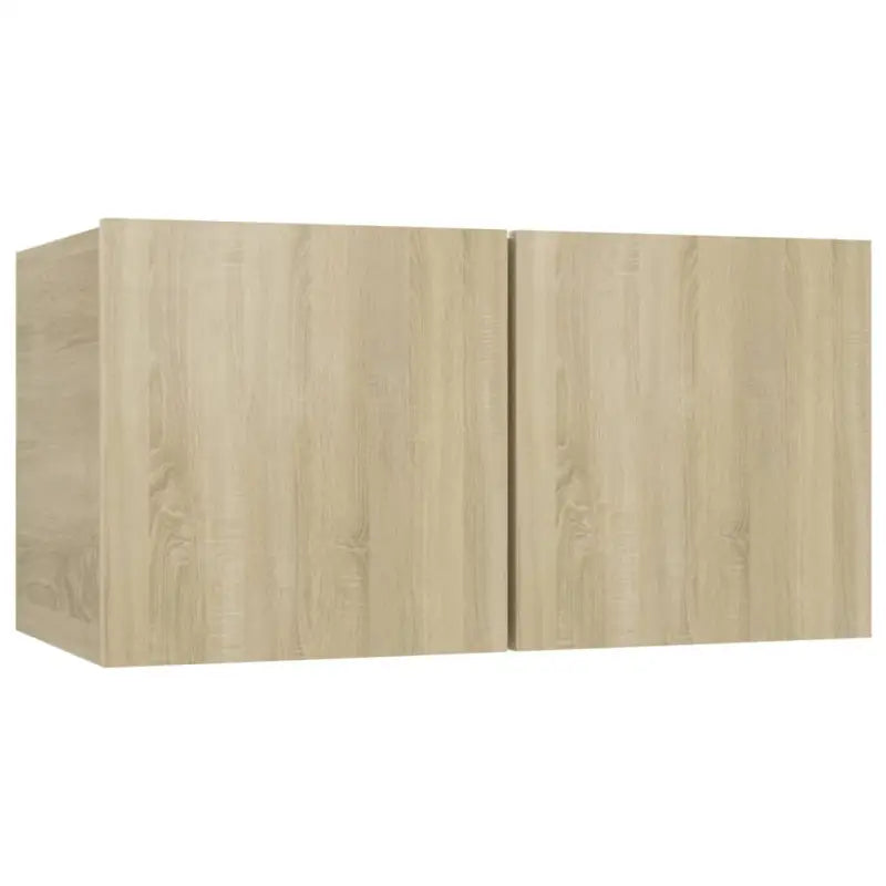 Tv-meubel van bewerkt hout met muurbevestiging en tijdloos design - Tv-meubels