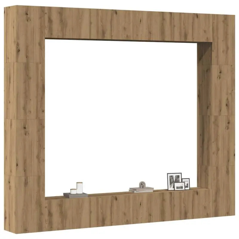 Tv-meubel van bewerkt hout met muurbevestiging en trendy design - artisanaal eikenkleurig / 1 / 100 cm - Tv-meubels