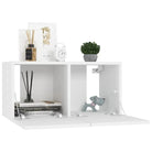 Tv-meubel van bewerkt hout met muurbevestiging en trendy design - Tv-meubels
