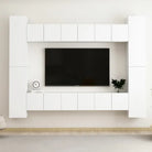 Tv-meubel van bewerkt hout met muurbevestiging en trendy design - Wit / 1 / 60 cm - Tv-meubels