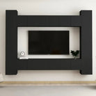 Tv-meubel van bewerkt hout met muurbevestiging en trendy design - Zwart / 1 / 60 cm - Tv-meubels